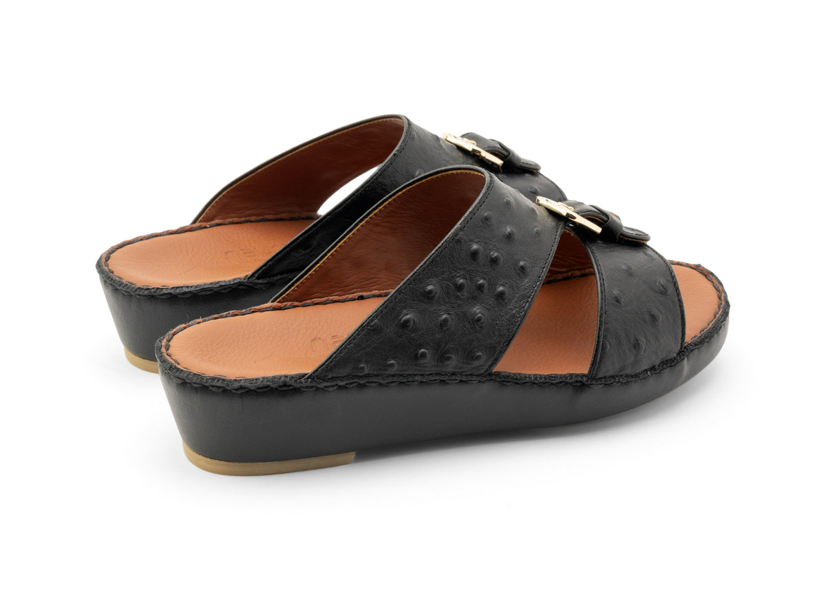 Kids Leather Sandals TL 1493 I.O - Black