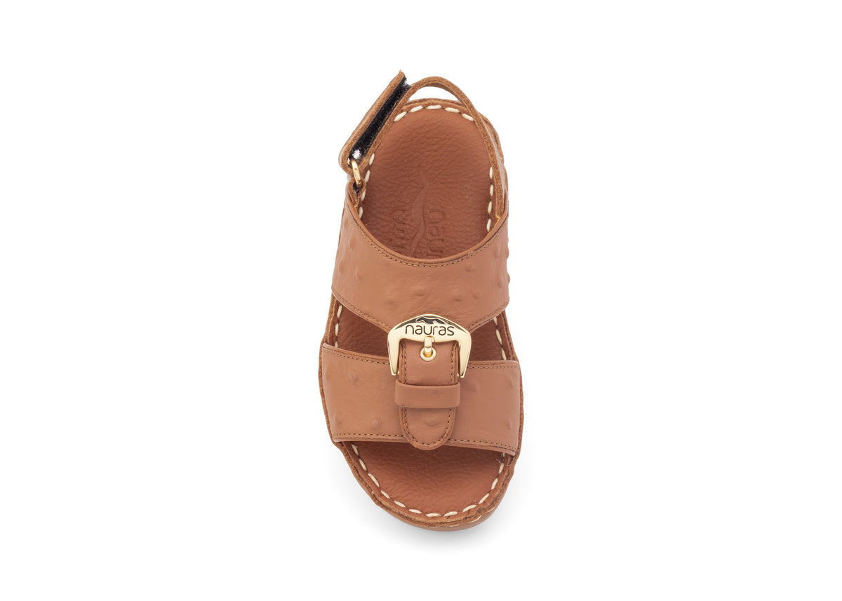 Kids Leather Sandals Strap TS 1493 I.O - Brown