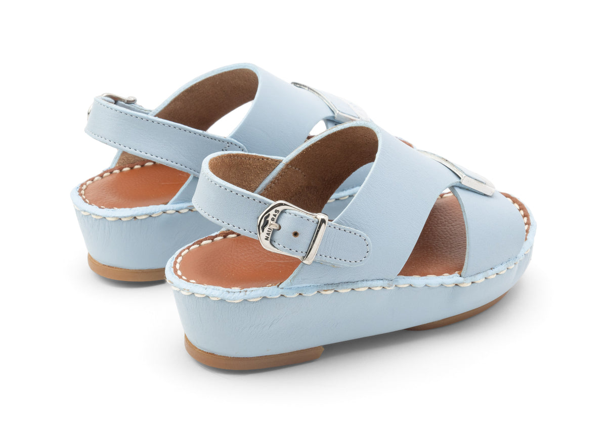 Kids Leather Sandals Strap TS 404 NC - Artic-Blue
