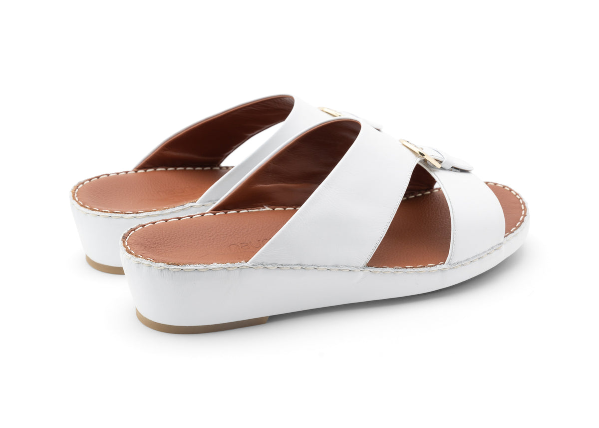 Men Leather Sandals M1493 C - White