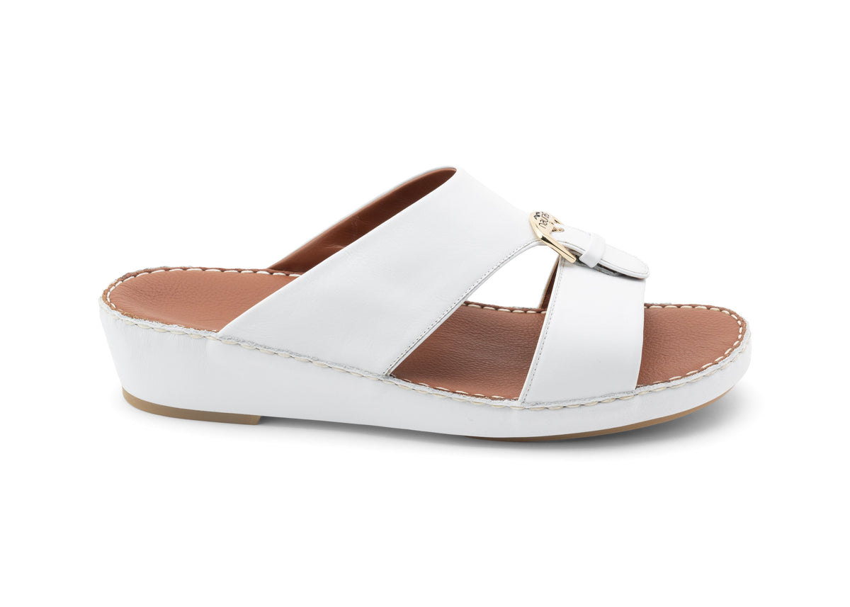 Men Leather Sandals M1493 C - White