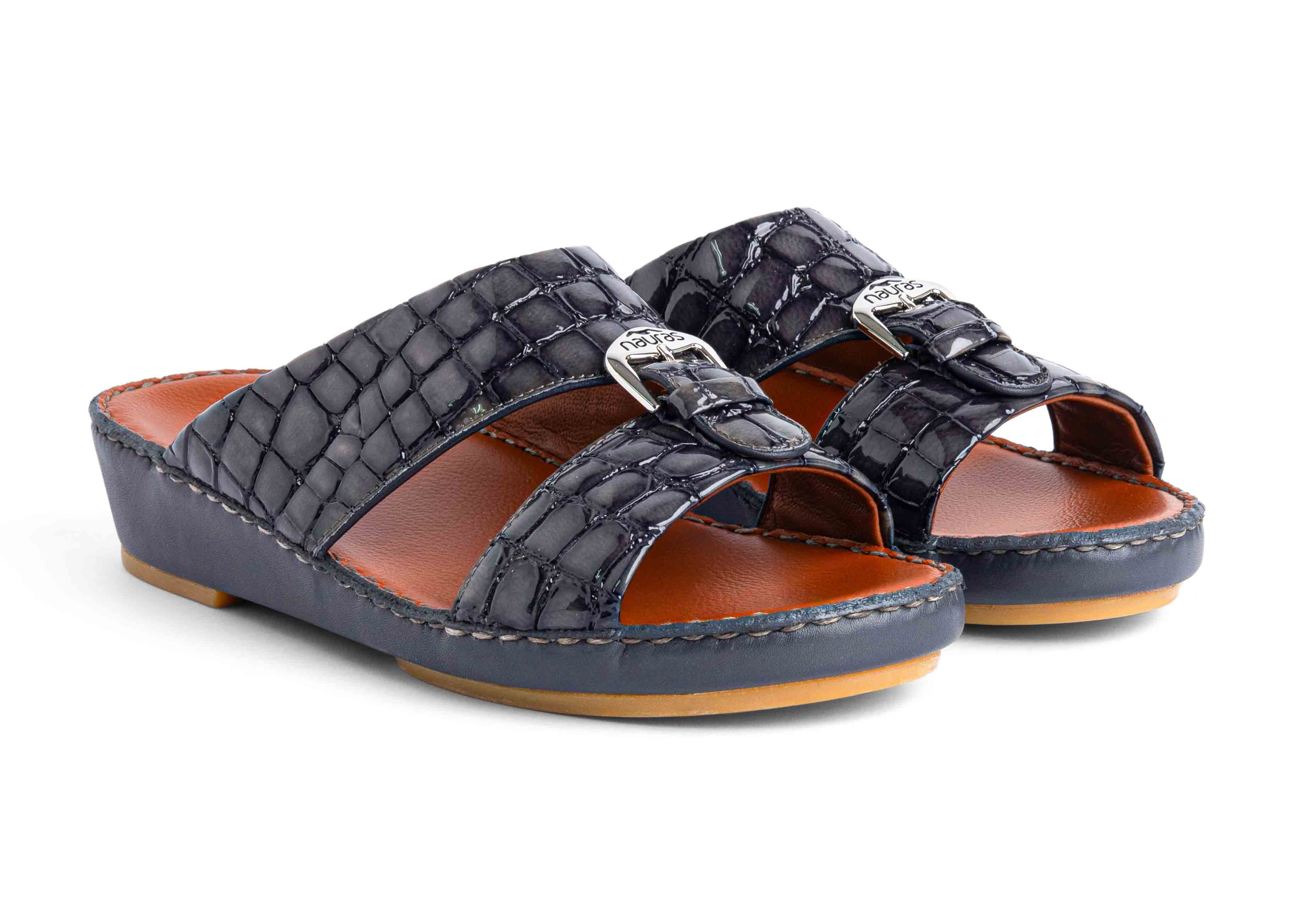 Men Leather Sandal M1493 LAK