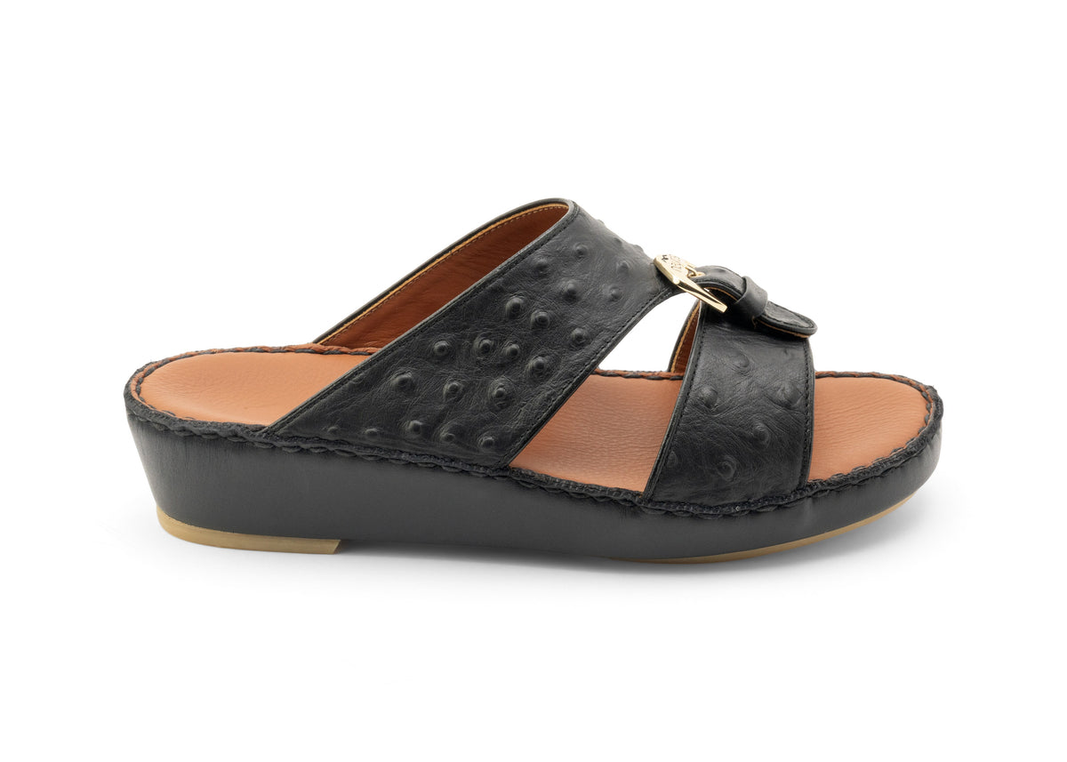 Kids Leather Sandals TL 1493 I.O - Black
