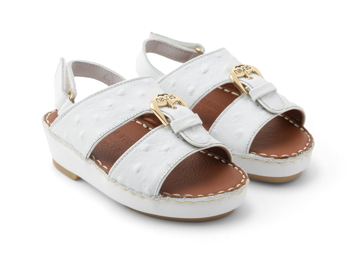 Kids Leather Sandals Strap TS 1493 I.O - White