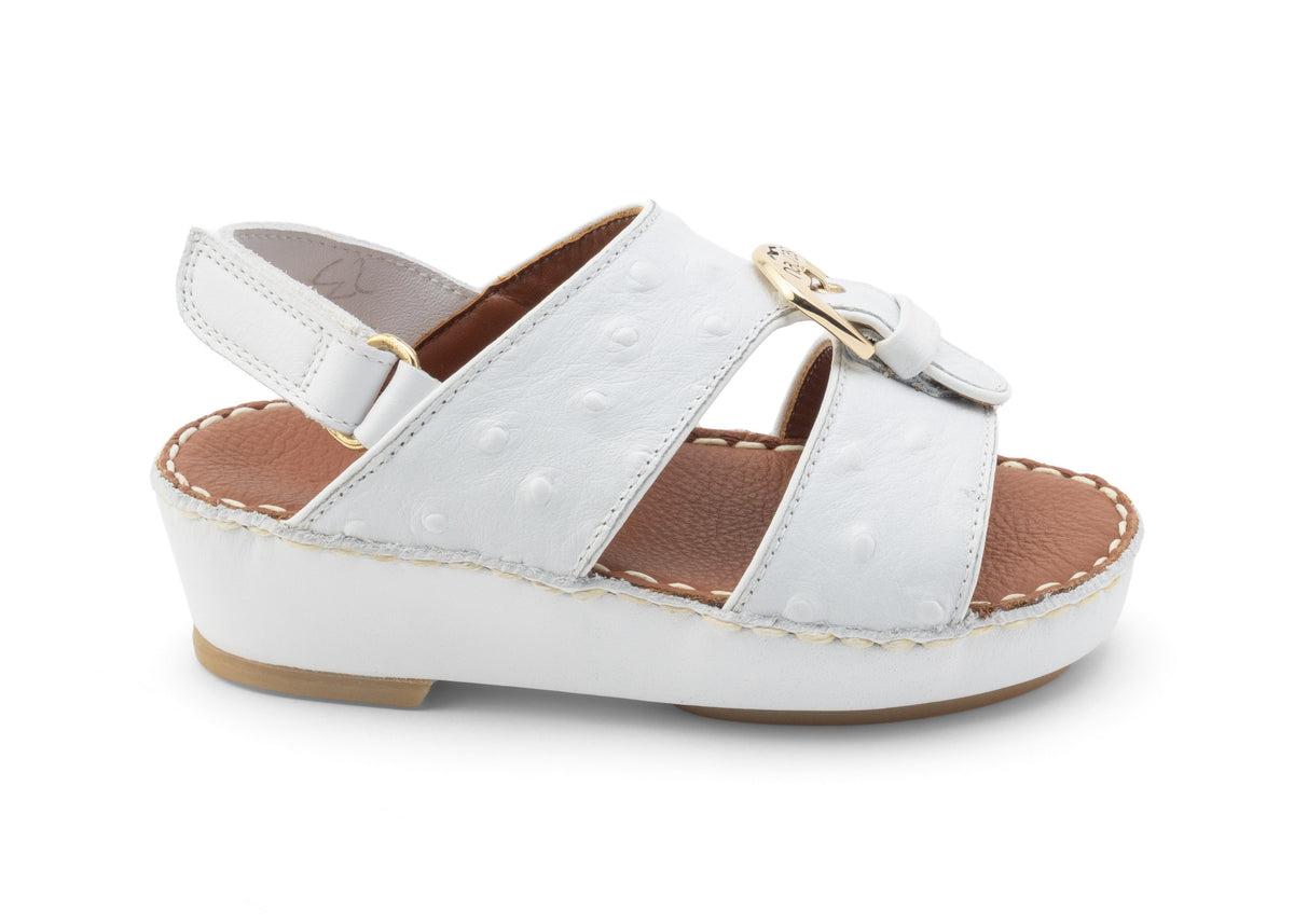 Kids Leather Sandals Strap TS 1493 I.O - White