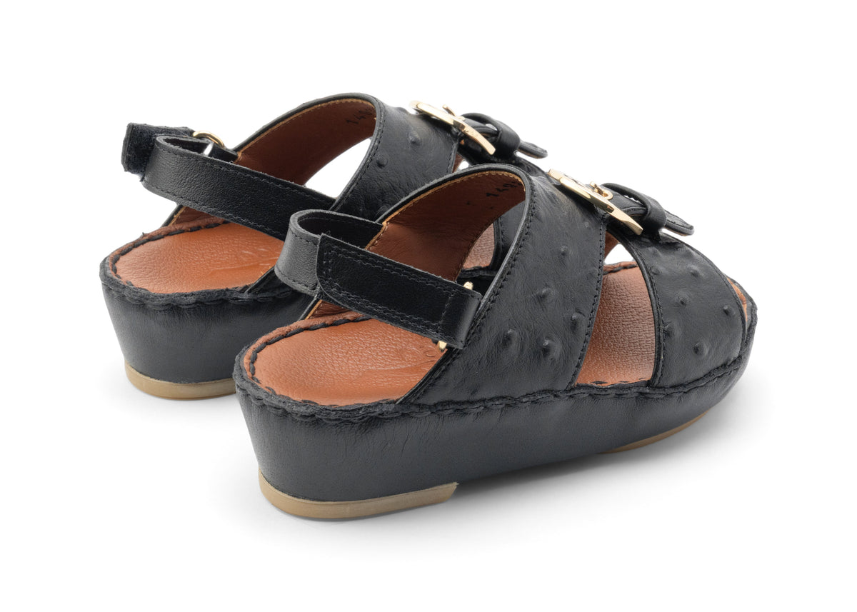 Kids Leather Sandals Strap TS 1493 I.O - Black
