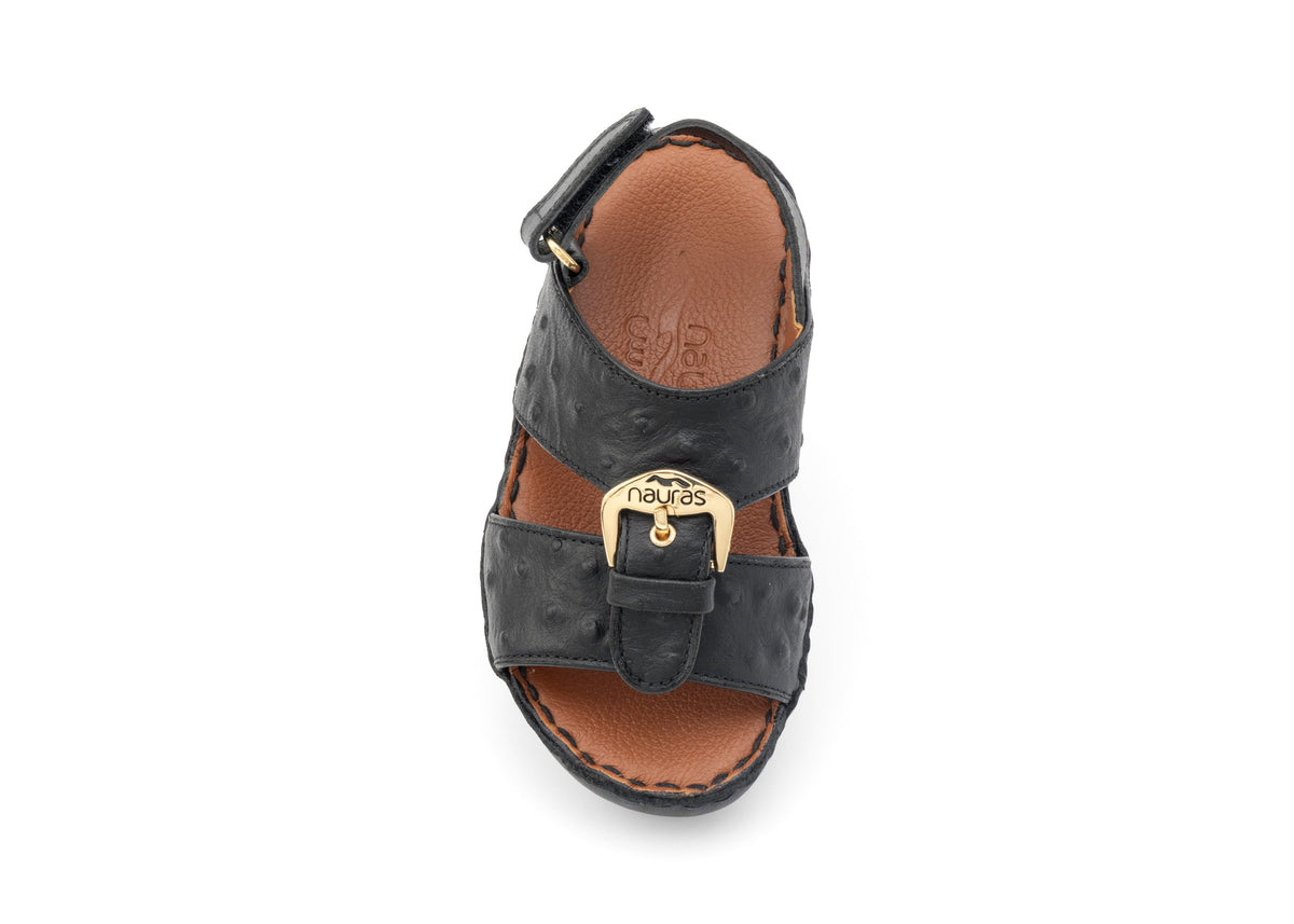 Kids Leather Sandals Strap TS 1493 I.O - Black