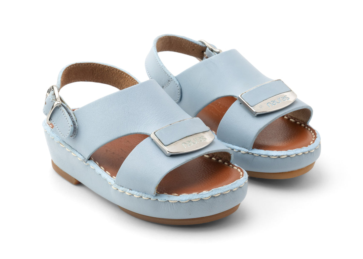 Kids Leather Sandals Strap TS 404 NC - Artic-Blue